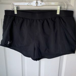 XL Under Armor black running shorts